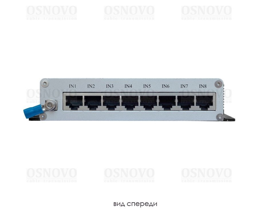 OSNOVO SP-IP8/100(ver.2) устройство грозозащиты для локальной вычислительной сети (скорость до 100 Мбит/с) на 8 портов