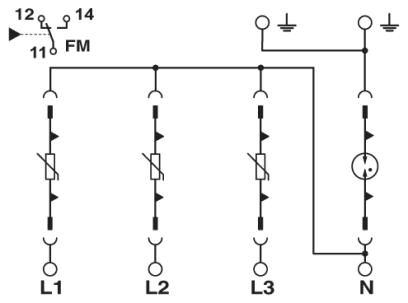 Phoenix contact 2908476 VAL-MS 230/3+1 FM/32 Разрядник для защиты от импульсных перенапряжений, тип 2