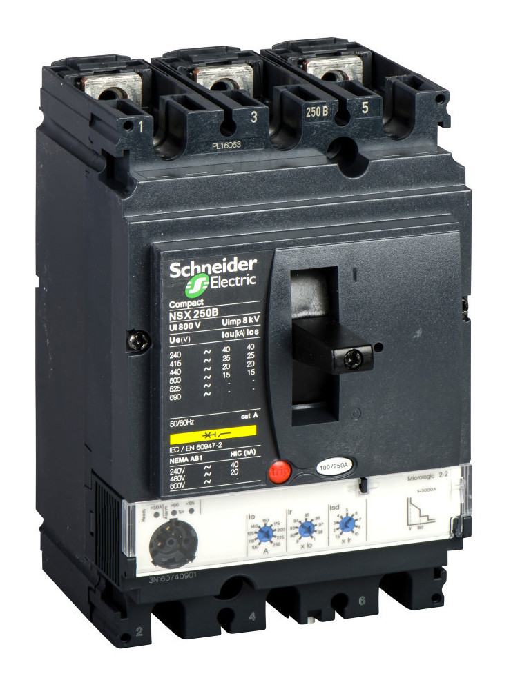LV430775 Schneider Electric Автоматический выключатель NSX160N Micrologic 2.2 50кА 3P3d 160A