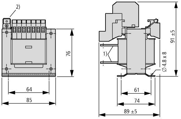 46631 Однофазный трансформатор , 100 ВА , 400/24 В (STI0,1(400/24))