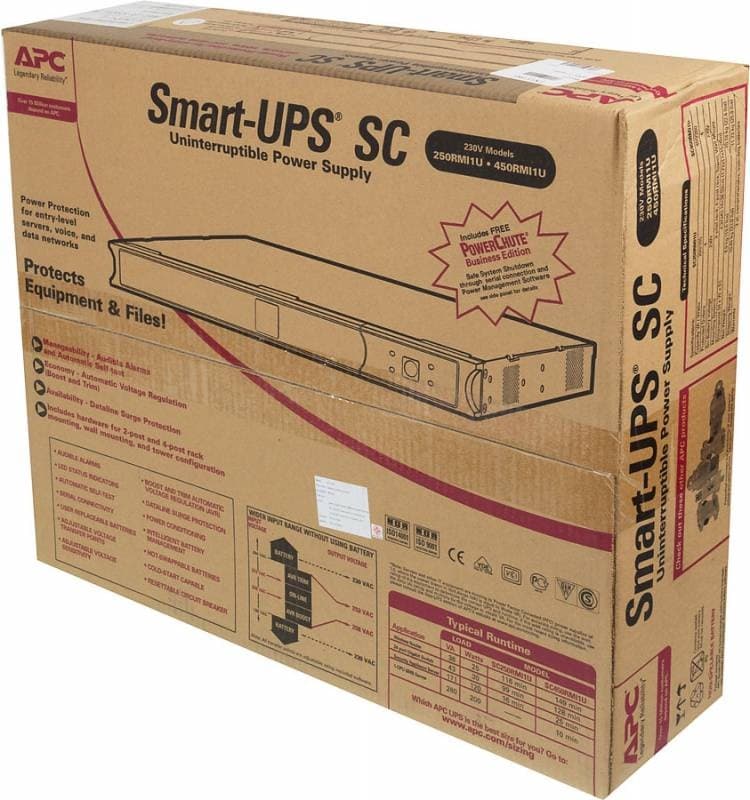 ИБП APC Smart-UPS SC 450VA 230V - 1U Rackmount/Tower SC450RMI1U