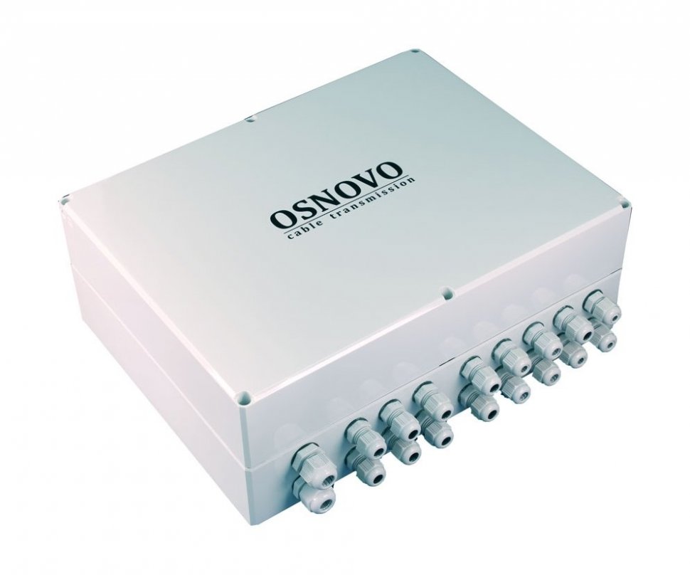 OSNOVO SP-IP8/1000PW уличное устройство грозозащиты на 8 портов для локальной вычислительной сети (скорость до 1000 Мб/с) с защитой линий PoE