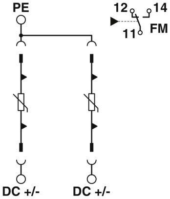 Phoenix contact 2907874 VAL-SEC-T2-2+0-120DC-FM Разрядник для защиты от импульсных перенапряжений, тип 2