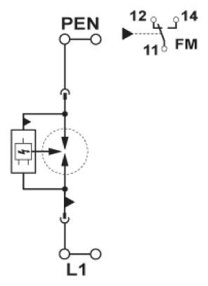 Phoenix contact 2907387 FLT-SEC-P-T1-1C-264/50-FM Комбинированный разрядник типа 1/2