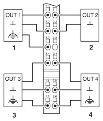 Phoenix contact 2701155 IB IL 24 DO 4-XC-PAC Клеммы Inline