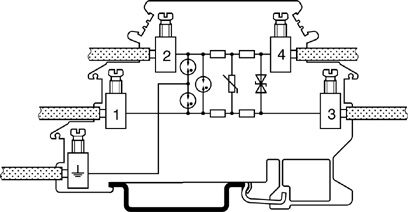 2838186 Phoenix contact TT-2-PE- 24DC Устройство защиты от перенапряжений