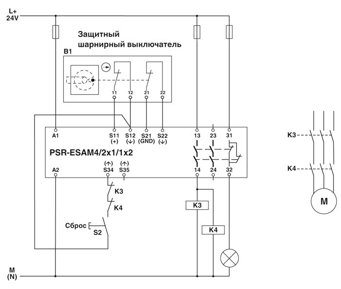 Phoenix contact 2900526 PSR-SPP- 24UC/ESAM4/2X1/1X2 Реле безопасности