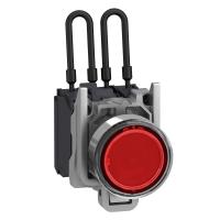 Schneider Electric XB4BW24B5 КН.С ПОДС.,С ЛАМПОЙ ТЕСТ, 24В, КРАС.,МЕТ