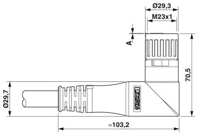Phoenix contact 1622230 K-8E-OE/2,0-H00/M23FK-C5-S Кабельный штекер, пластиковая заливка