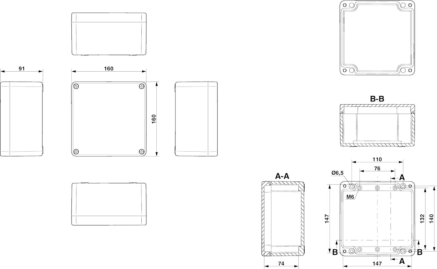 Phoenix contact 899350 E PE A 160X160X91 Клеммная коробка