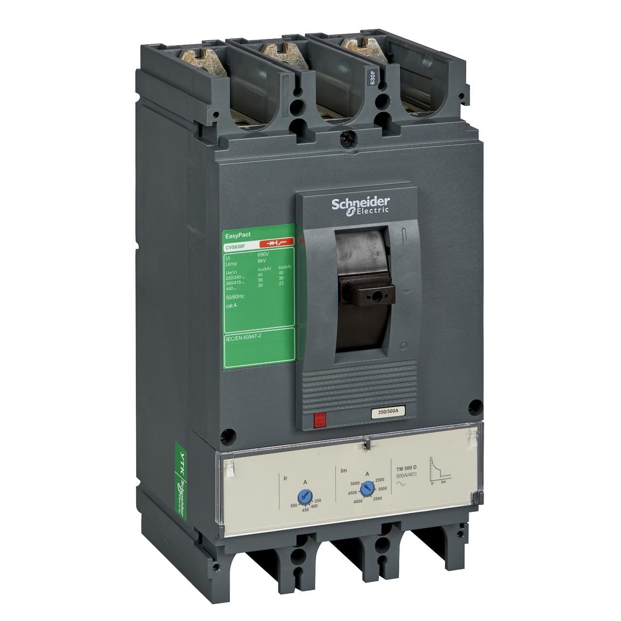 LV563306 Schneider Electric Автоматический выключатель Easypact CVS630F TM-D 36кА  3P3d 630А