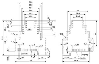 Phoenix contact 2706030 ME 22,5 F-UT BUS/10+2 GN Корпус для электроники