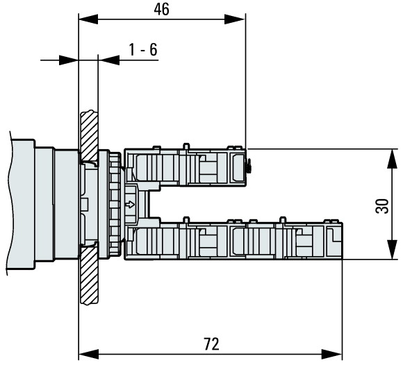 121467 Кнопка аварийной остановки, D = 60 мм, отмена ключом, Ронис (M22-PVS60P-RS)
