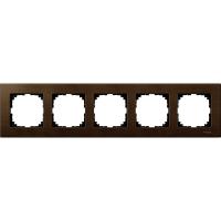 Schneider Electric MTN4055-3473 MERTEN M-Elegance РАМКА деревянная 5 постов, ОРЕХ, SM