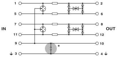 Phoenix contact 2839567 PT 2X2-HF- 5 DC-ST Штекерный модуль для защиты от перенапр-й