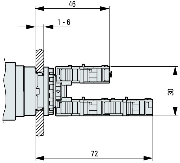 121471 Кнопка аварийной остановки, D = 60 мм, отмена ключом, MS2-20 (M22-PVS60P-MS*)