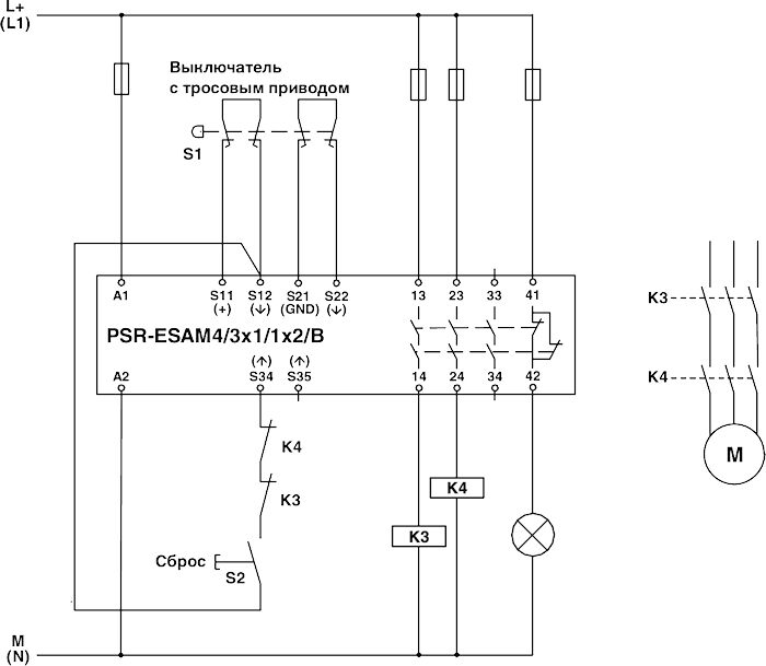 Phoenix contact 2900510 PSR-SPP- 24UC/ESAM4/3X1/1X2/B Реле безопасности