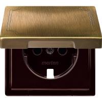 Schneider Electric MTN2340-4143 MERTEN ЦЕНТР.ПЛАТА с крышкой с з/ш д/механизма розетки АНТИЧНАЯ ЛАТУНЬ, QF SD