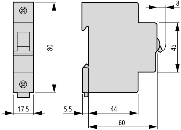 278603 Автоматический выключатель 40А, кривая отключения К, 1 полюс, откл. способность 10 кА (FAZ-K40/1)
