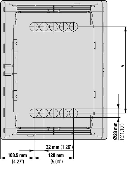 178821 Компактный распределитель для монтажа в вырез на передней панели; 4-рядный; дверь из листовой стали суперплоская (KLV-48UPS-SF)