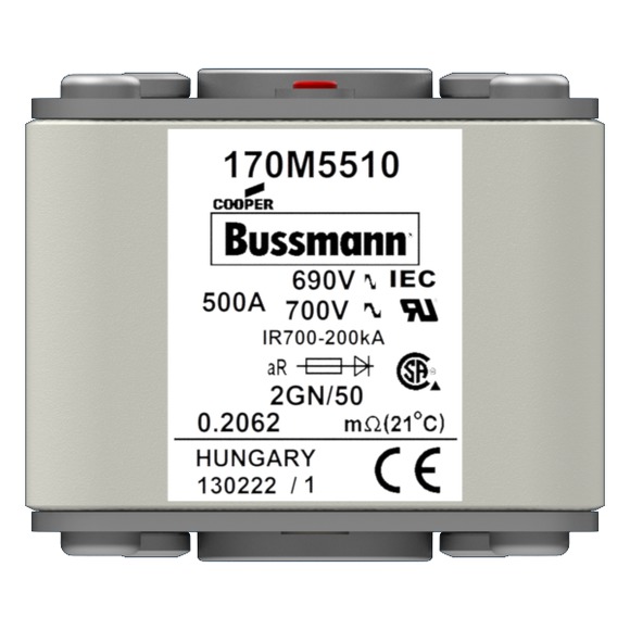 170M5510 Быстрый предохранитель 500A 690V 2GN/50 AR UC