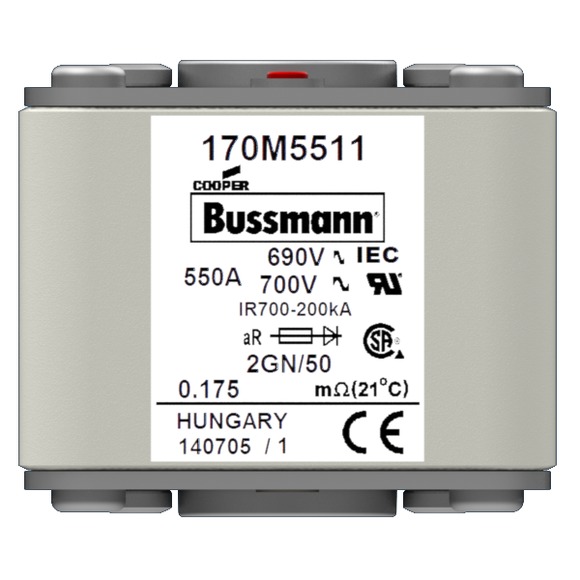 170M5511 Быстрый предохранитель 550A 690V 2GN/50 AR UC