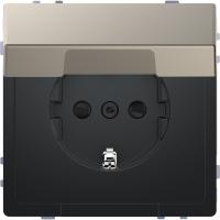 Schneider Electric MTN2310-6050 MERTEN D-Life РОЗЕТКА 16А с з/к и крышкой IP20, НИКЕЛЬ