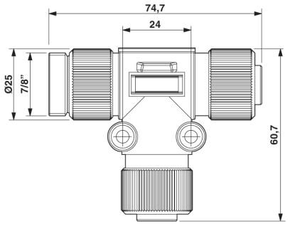 Phoenix contact 1401029 SAC-5P-MINT/2XMIN DN Т-образный распределитель для шинных систем