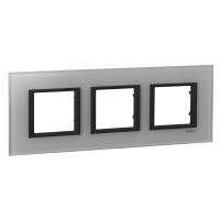 Schneider Electric MGU68.006.7C2 UNICA CLASS РАМКА 3-постовая, БЕЛОЕ СТЕКЛО