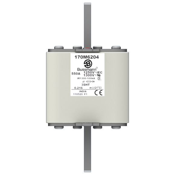 170M6204 Быстрый предохранитель 550A 1250V 3SHT AR CU