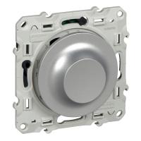 Schneider Electric S53R515 ODACE СВЕТОРЕГУЛЯТОР поворотно-нажимной, универсальный, 20-420 ВА, АЛЮМИНИЙ