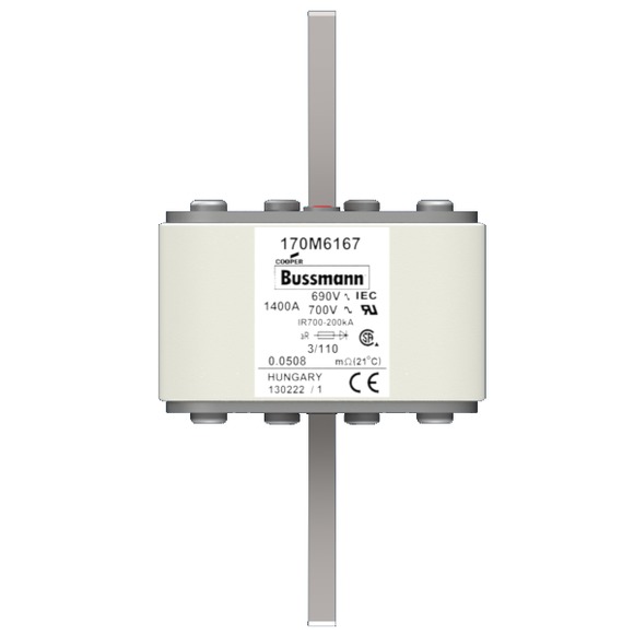 170M6167 Быстрый предохранитель 1400A 690V 3/110 AR UC
