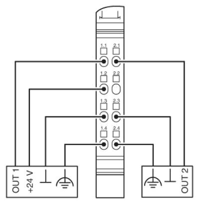 Phoenix contact 2861700 IB IL 24 DO 2-2A-2MBD-PAC Клеммы Inline