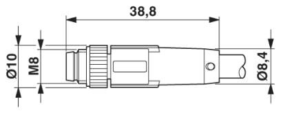 Phoenix contact 1551008 SAC-4P-M 8MR/ 5,0-950/M 8FR Системный кабель шины