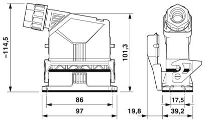 Phoenix contact 1411359 HC-EVO-A16UT-BWSC-HH-M25-PLRBK Комплект вставных соединителей