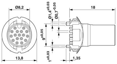 Phoenix contact 1418641 SACC-CI-M12FS-17P SMD SH-SP Комплект образцов
