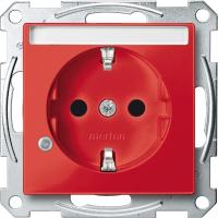 Schneider Electric MTN2303-0306 MERTEN МЕХАНИЗМ роз. д/спец.сетей с полем д/надп.индик. РУБИНОВЫЙ, QF SM