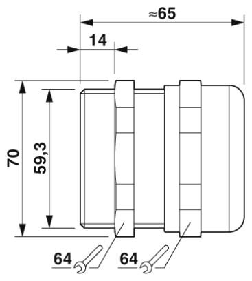 Phoenix contact 1411204 G-INSEC-PG48-L68N-NNES-S Кабельный ввод