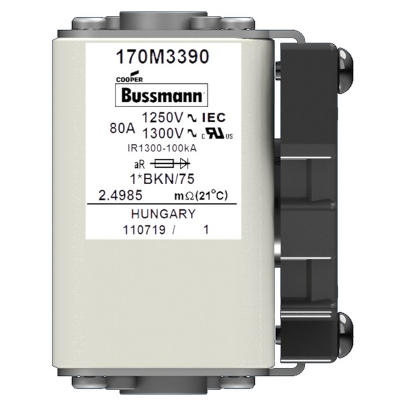 170M3390 Быстрый предохранитель 80A 1250V 1*BKN/75 AR CU