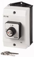 207063 Переключатель включения/выключения, 2-полюсн., 20 A, Key operated lock mechanism S-T0, Передняя панель 0-1, 90 °, с фиксацией, Монтаж на поверхность, P (T0-1-102/I1/S)