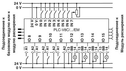 Phoenix contact 2905137 PLC-V8C/PT-24DC/EM Модуль расширения