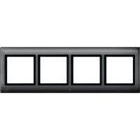 Schneider Electric MTN401414 MERTEN Aquadesign РАМКА 4-ПОСТА с винт. креплениями, АНТРАЦИТ