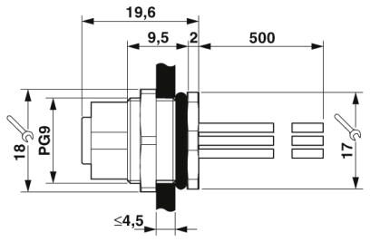 Phoenix contact 1430462 SACC-DSI-FS-17CON-PG9/0,5 SCO Встраиваемые разъемы