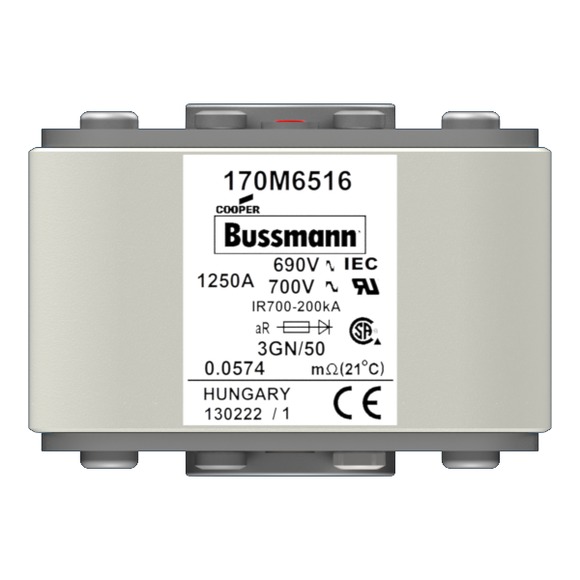 170M6516 Быстрый предохранитель 1250A 690V 3GN/50 AR UC