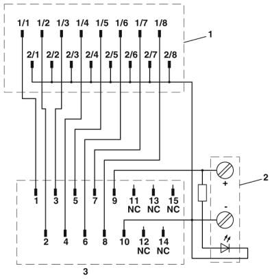 Phoenix contact 2296061 PLC-V8/D15B/OUT Подсоединение к системе