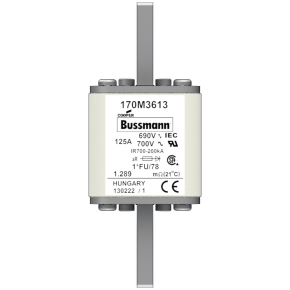 170M3613 Быстрый предохранитель 125A 690V 1*FU/78 AR UC