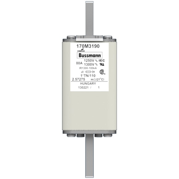 170M3190 Быстрый предохранитель 80A 1250V 1*TN/110 AR CU