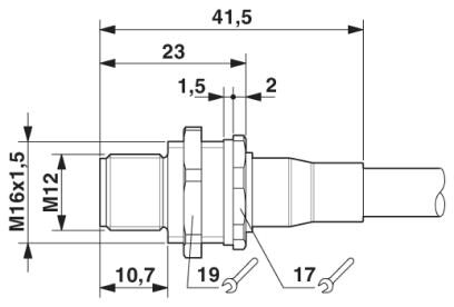 Phoenix contact 1442308 SACCBP-MS-17CON-M16/1,0-PVCSCO Встраиваемые разъемы