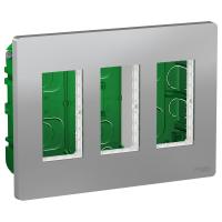 Schneider Electric NU173430 UNICA SYSTEM+ БЛОК скрытой установки 3х2 алюминий