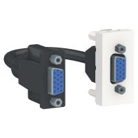 Schneider Electric NU343218 UNICA MODULAR розетка HD15 female (VGA), 1 модуль, белый